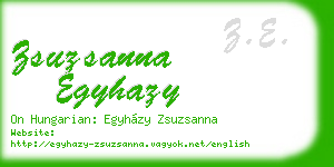 zsuzsanna egyhazy business card